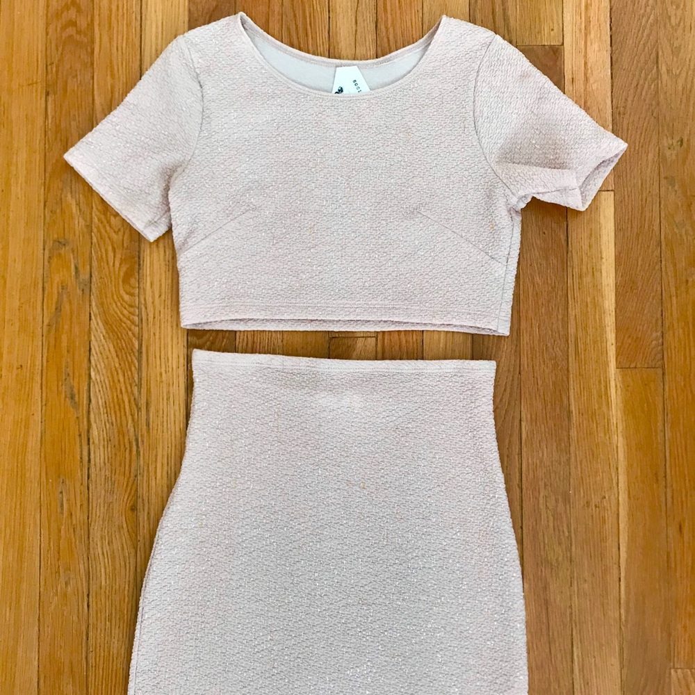 Crop top and skirt